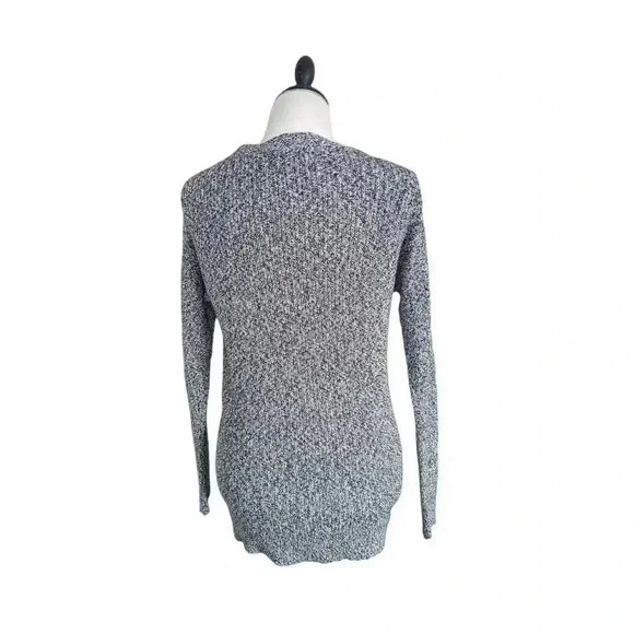 Loft Black and Gray Knit Sweater with Button Detail Size S - Picture 4 of 6